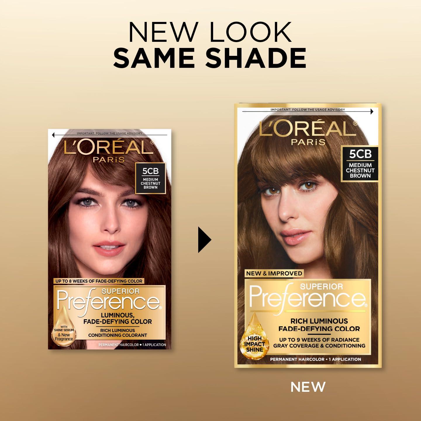 imageLOreal Paris Superior Preference Luminous FadeDefying Permanent Hair Color Hair Dye For Up to 9 Weeks of Radiance Light Ash Blonde 9A 1 Hair Dye Kit5CB Medium Chestnut Brown