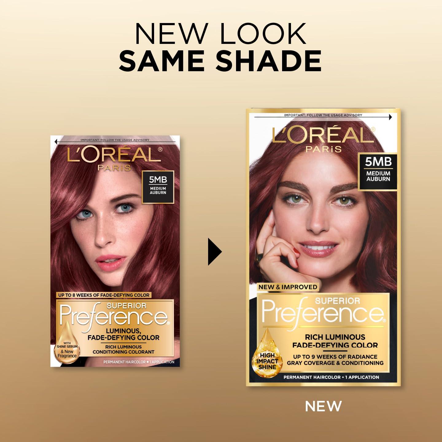 imageLOreal Paris Superior Preference Luminous FadeDefying Permanent Hair Color Hair Dye For Up to 9 Weeks of Radiance Light Ash Blonde 9A 1 Hair Dye Kit5MB Medium Auburn