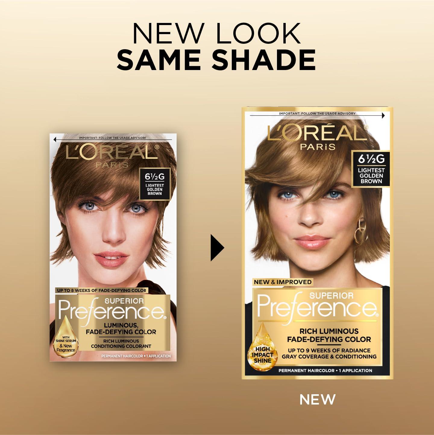 imageLOreal Paris Superior Preference Luminous FadeDefying Permanent Hair Color Hair Dye For Up to 9 Weeks of Radiance Light Ash Blonde 9A 1 Hair Dye Kit65G Lightest Golden Brown