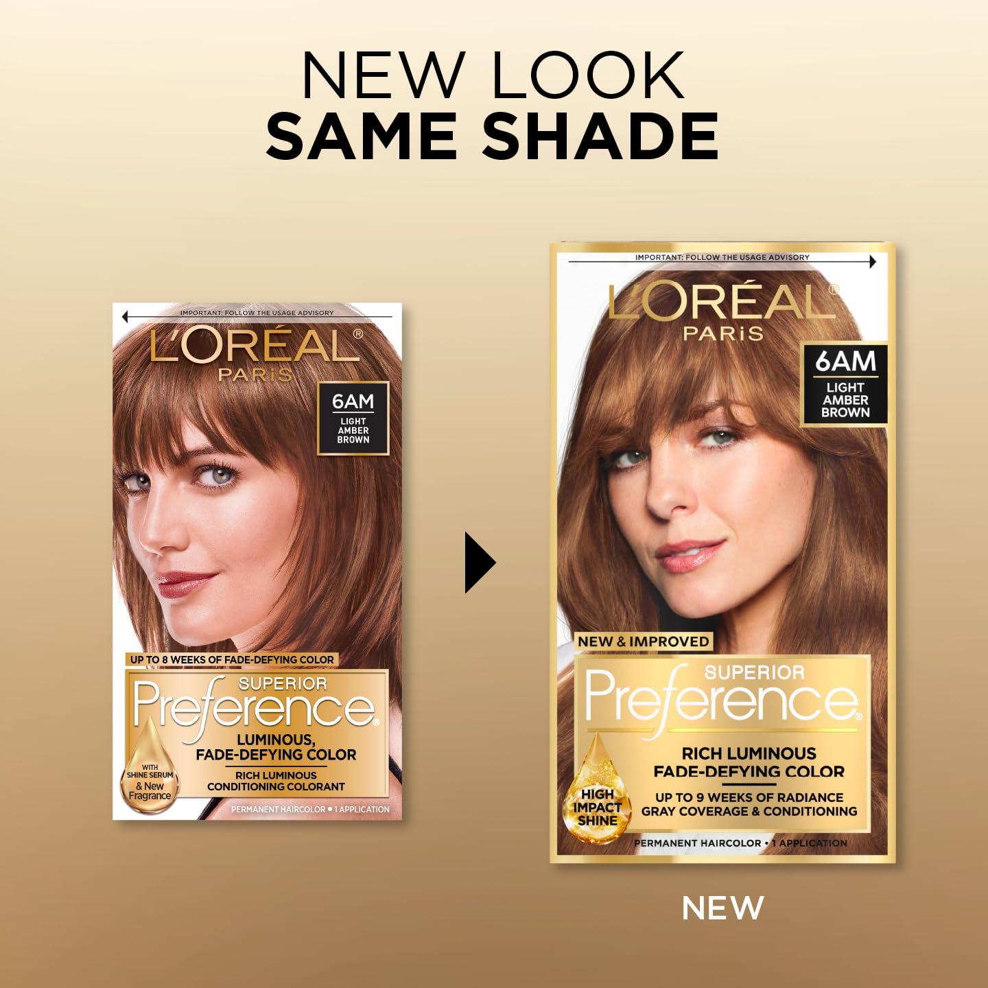 imageLOreal Paris Superior Preference Luminous FadeDefying Permanent Hair Color Hair Dye For Up to 9 Weeks of Radiance Light Ash Blonde 9A 1 Hair Dye Kit6AM Light Amber Brown