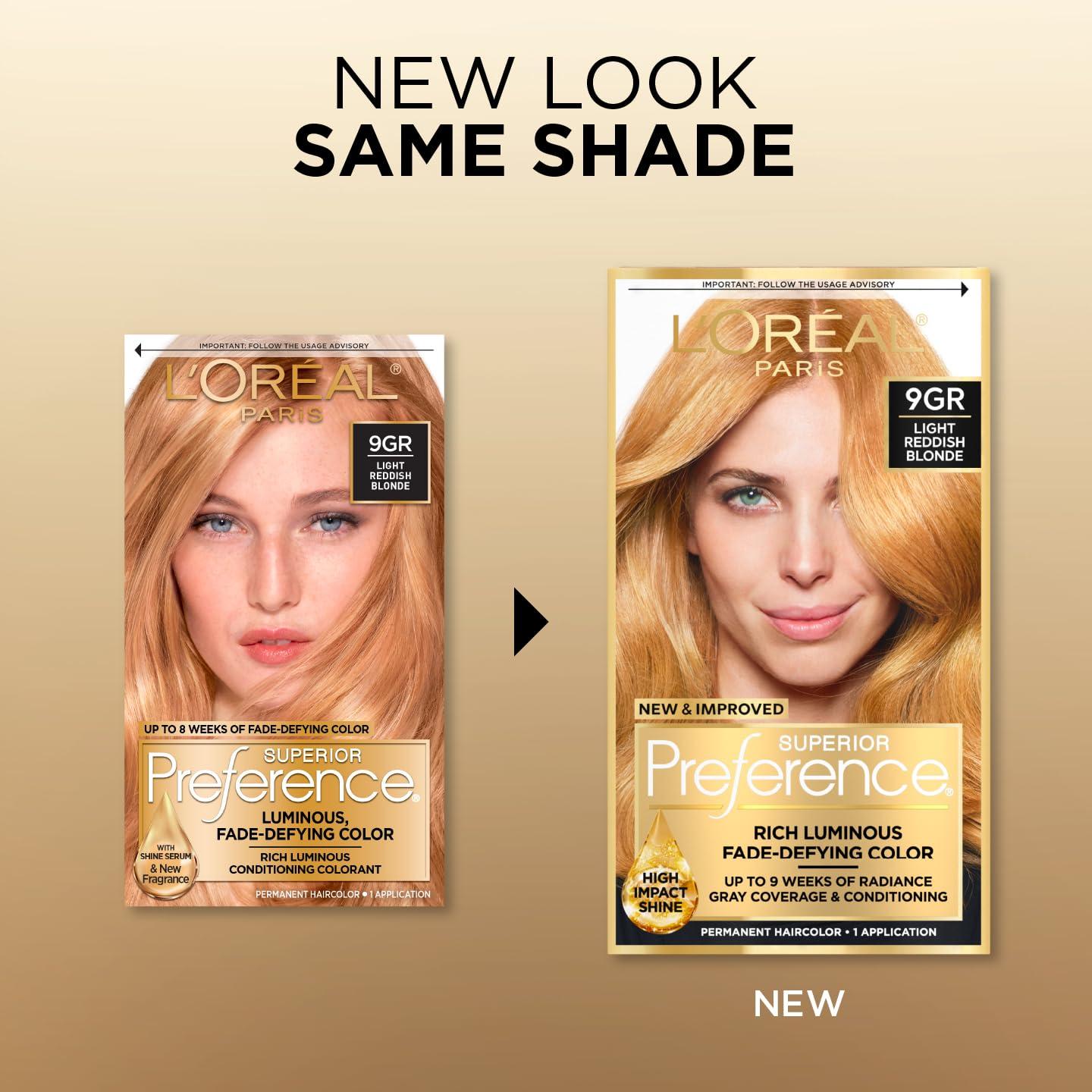 imageLOreal Paris Superior Preference Luminous FadeDefying Permanent Hair Color Hair Dye For Up to 9 Weeks of Radiance Light Ash Blonde 9A 1 Hair Dye Kit9GR Golden Reddish Blonde